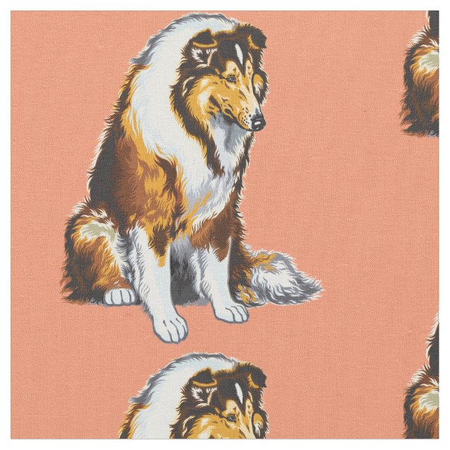 Tecido cão collie (Detalhe)