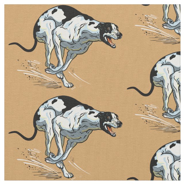 Tecido cão de corrida de galgos ingleses (Detalhe)