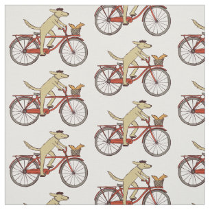Tecido Cão do ciclismo com esquilo
