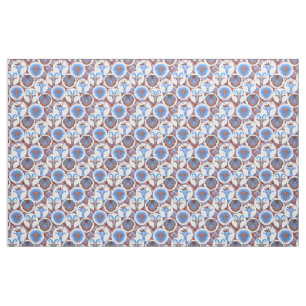 Tecido Caprinos de Hipster azul e castanho - GetYerGoat