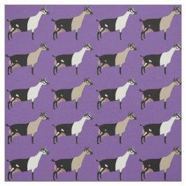 Tecido Caprinos de Leite Alpino em Roxo