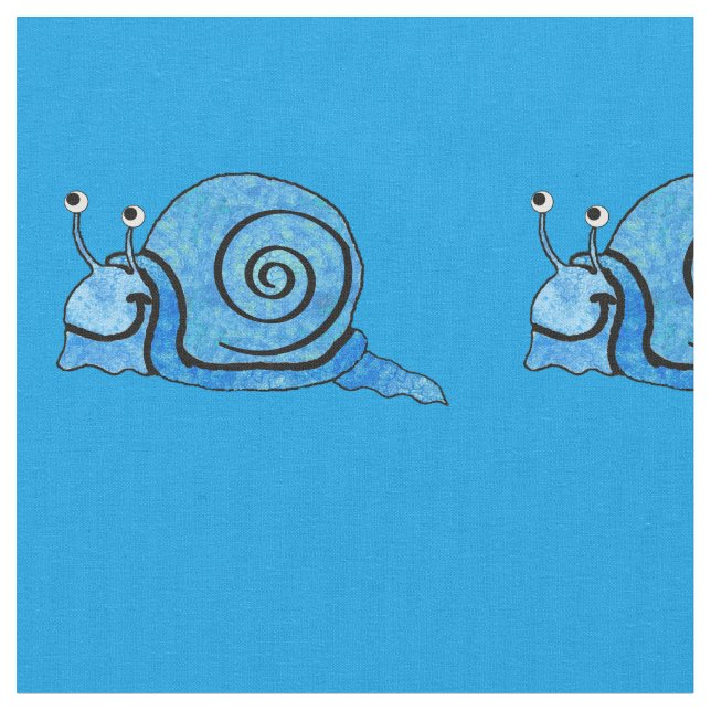 Tecido Caracol de Cartoon Bonito Sorridente em Sombras de (Detalhe)
