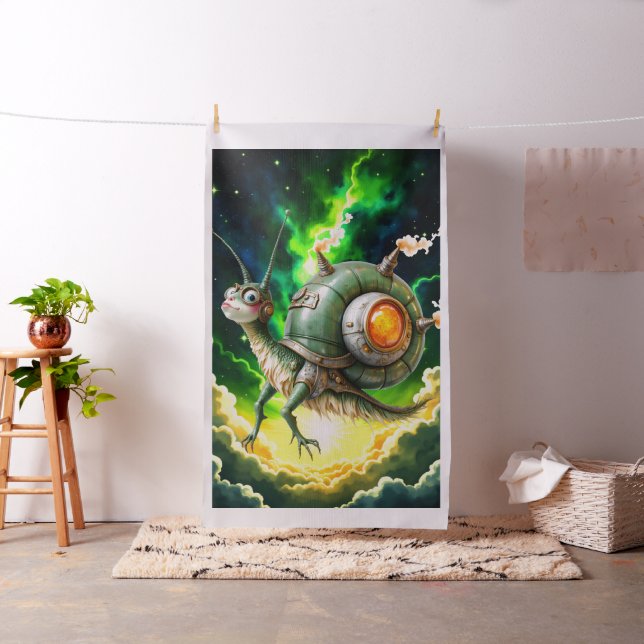 Tecido Caracolpássaro Cósmico Steampunk – Criatura de Son (In Situ)