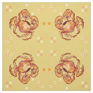 Tecido Caranguejos na praia