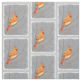 Tecido Cardeal para pintura de galho - Arte original de p