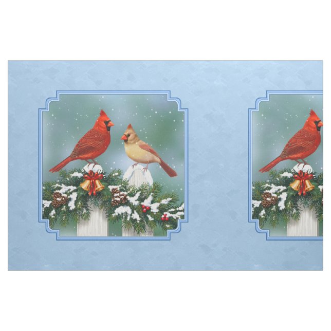 Tecido Cardinais de Natal (Fat Quarter)