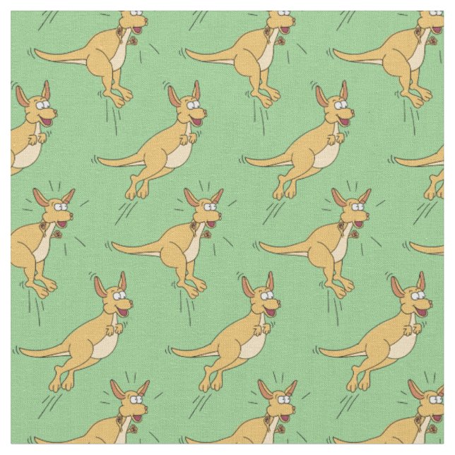 Tecido Caricatura de Kangaroos Cute Kids (Detalhe)