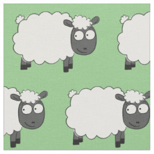 Tecido Caricatura De Ovelha Bebê Adorável