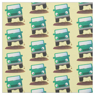Tecido Caricatura de veículos todo-o-terreno 4X4