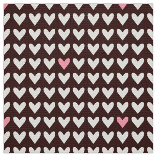 Tecido CARNIVAL - Corações cor-de-rosa-branca no Namorado