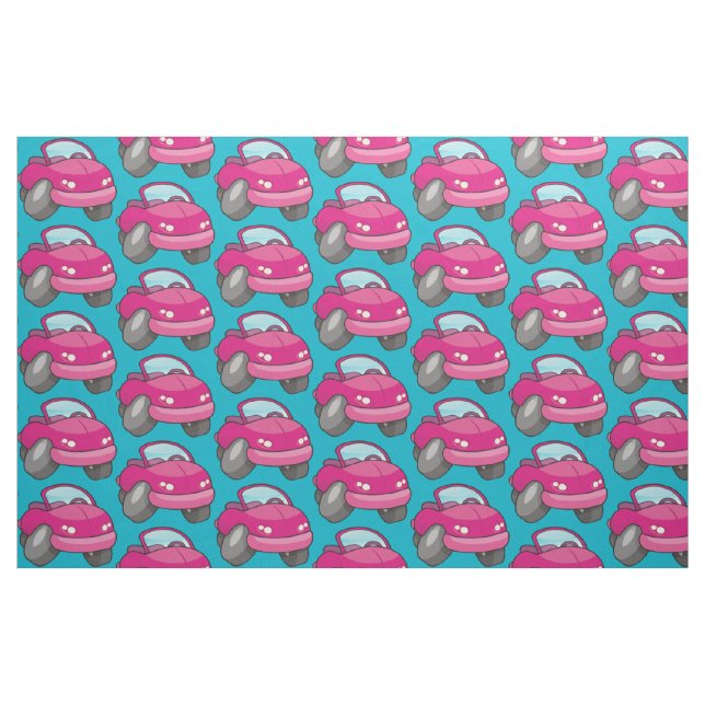 Tecido Carro de Cartografia Rosa (Fat Quarter)