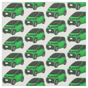 Tecido Carro verde e fino 