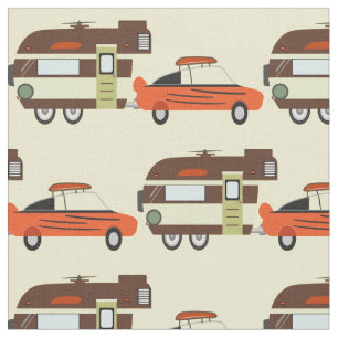 Tecido Carro vintage e Camper Thunder_Cove