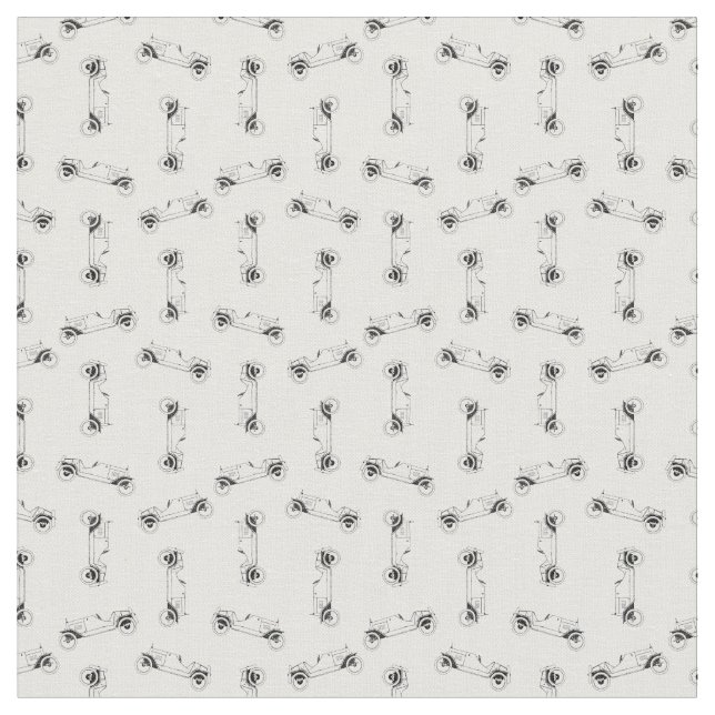 Tecido Carros antigos movidos Impressão padrão de cor BG  (Detalhe)