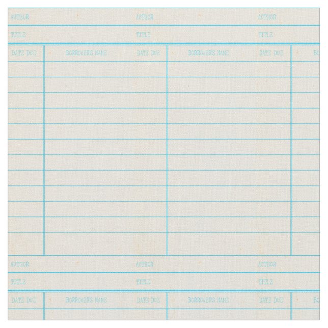 Tecido Cartão devido retro da data do livro da biblioteca (Detalhe)