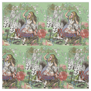 Tecido cartas de aventura de alice no país das maravilhas