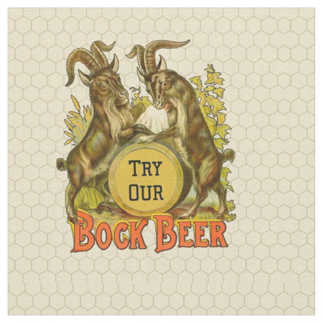 Tecido Cartaz de Cerveja Bock Vintage: Antigo Salão de Bo (Detalhe)