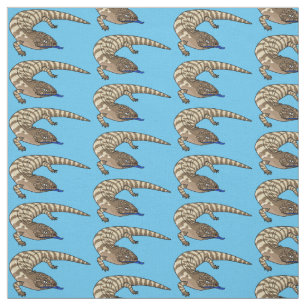 Tecido Cartografia de répteis de lagarto azul