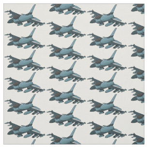 Tecido Cartoon de avião de combate militar