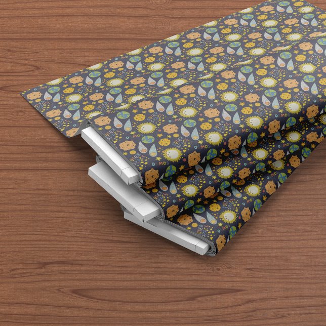 Tecido Cartoon de Espaço Exterior Bonito (Criador carregado)