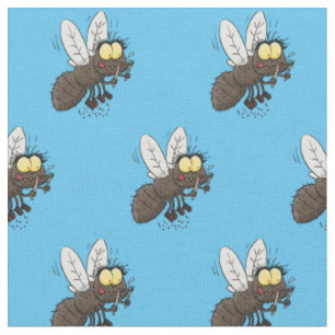Tecido Cartoon de insetos com mosca espinhenta