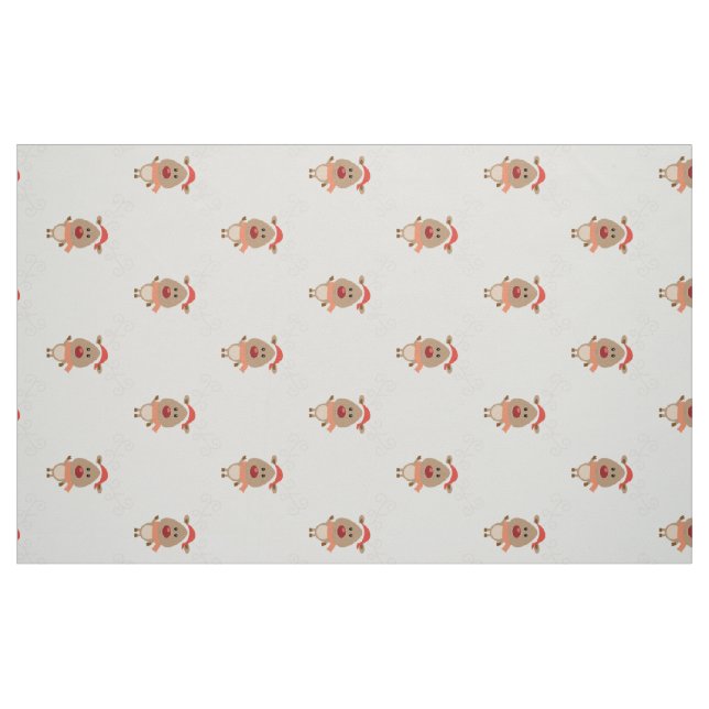 Tecido Cartoon de renas (Fat Quarter)