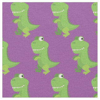 Tecido Cartoon de T-Rex Dino para Crianças de Dinossauro 
