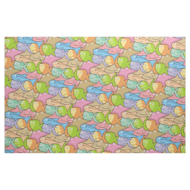 Tecido Cartoon Fishes (Fat Quarter)