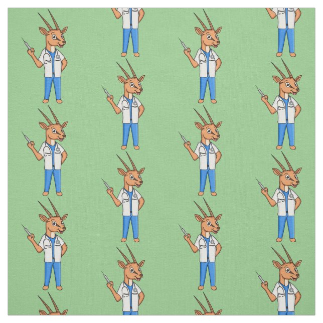 Tecido Cartoon médico de antílope Gemsbok (Modelo)