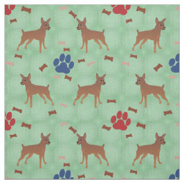 Tecido Cartoon Miniature Pinscher