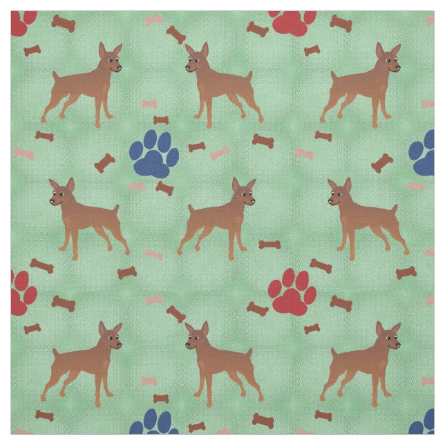 Tecido Cartoon Miniature Pinscher (Modelo)