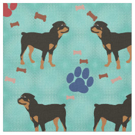 Tecido Cartoon Rottweiler