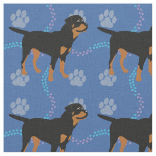 Tecido Cartoon Rottweiler