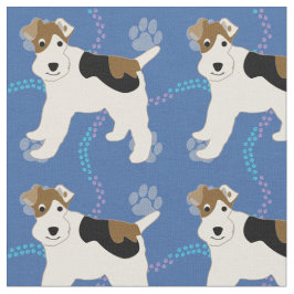 Tecido Cartoon Wire Fox Terrier