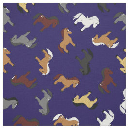 Tecido Cartoons bonitos Crianças Marinho escuro Azul