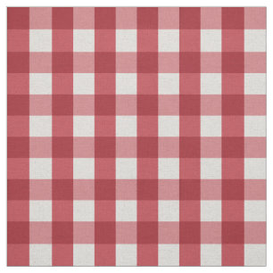 Tecido Casa Vermelha de Fazenda Xadrez de Gingham Quadric