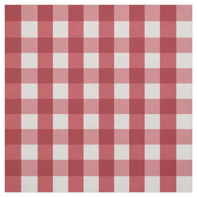 Tecido Casa Vermelha de Fazenda Xadrez de Gingham Quadric (Modelo)