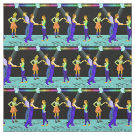 Tecido Casais da dança do balanço com projectores 3" Sq.