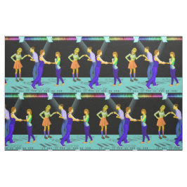 Tecido Casais da dança do balanço com projectores 9" Sq.