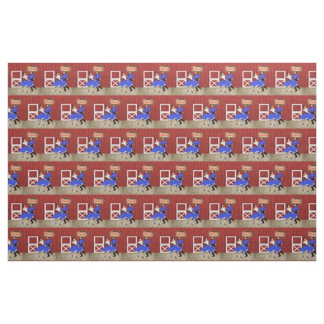 Tecido Casal da dança do balanço da dança do celeiro da (Fat Quarter)