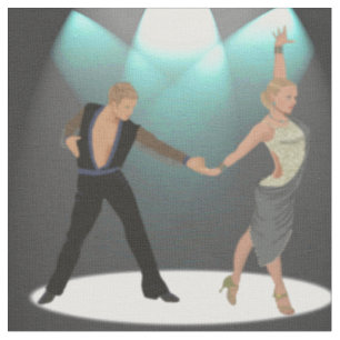 Tecido Casal Latin dos dançarinos do salão de baile com