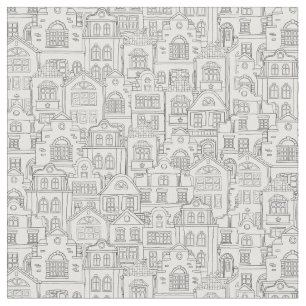 Tecido Casas da Cidade - Casas da Vizinhança