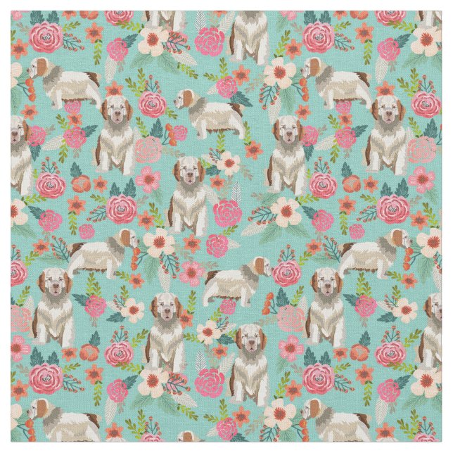 Tecido Casca de cachorro floral espanhola (Detalhe)