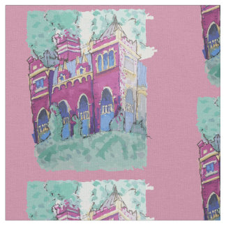Tecido Castelo de Púrpura Colorida em Budapeste