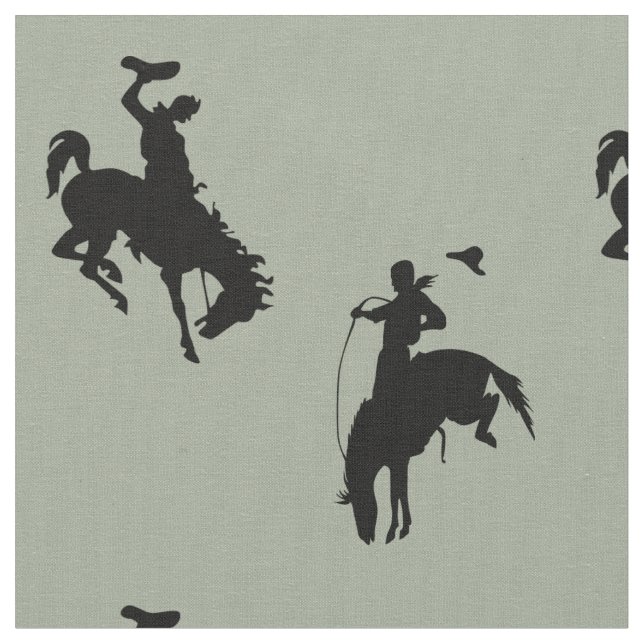 Tecido Cavaleiro Bucking do Bronc do cavalo do vaqueiro (Detalhe)