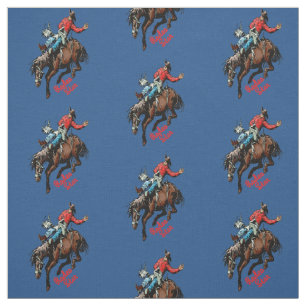 Tecido Cavaleiro em pêlo do cavalo do Bronc do vaqueiro