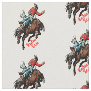 Tecido Cavaleiro em pêlo do cavalo do Bronc do vaqueiro