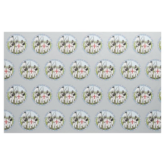 Tecido Cavaleiros Medievais Templários (Fat Quarter)