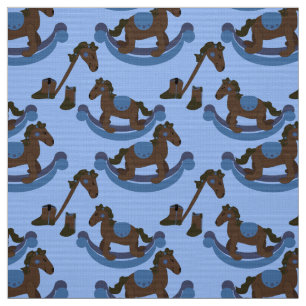Tecido Cavalo Azul de Rocha Azul, Cowboy