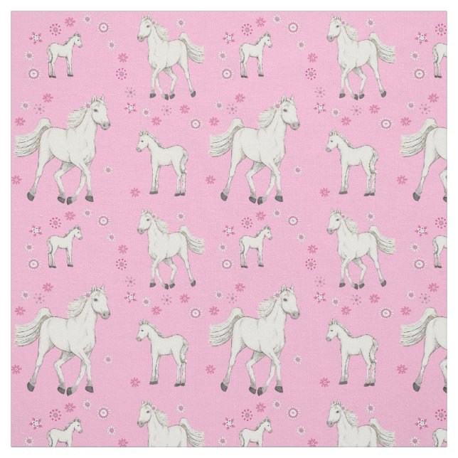 Tecido Cavalo branco (Modelo)